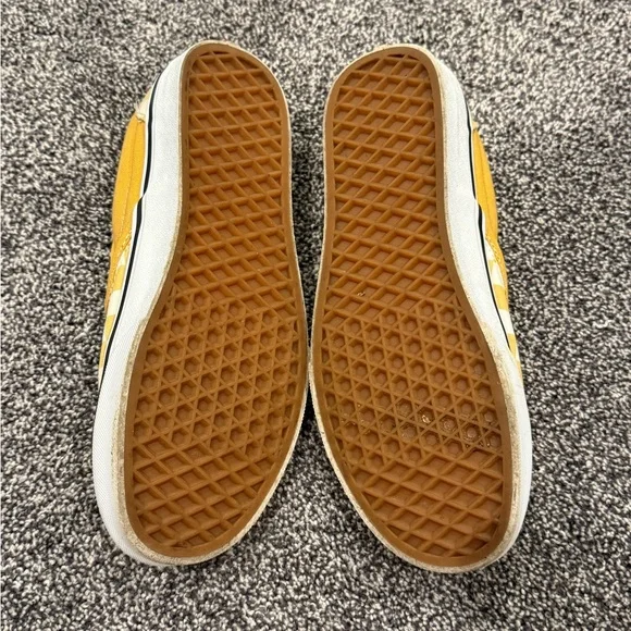 Vans Yellow Checkered Slip-On Sneakers - Picture 2 of 4